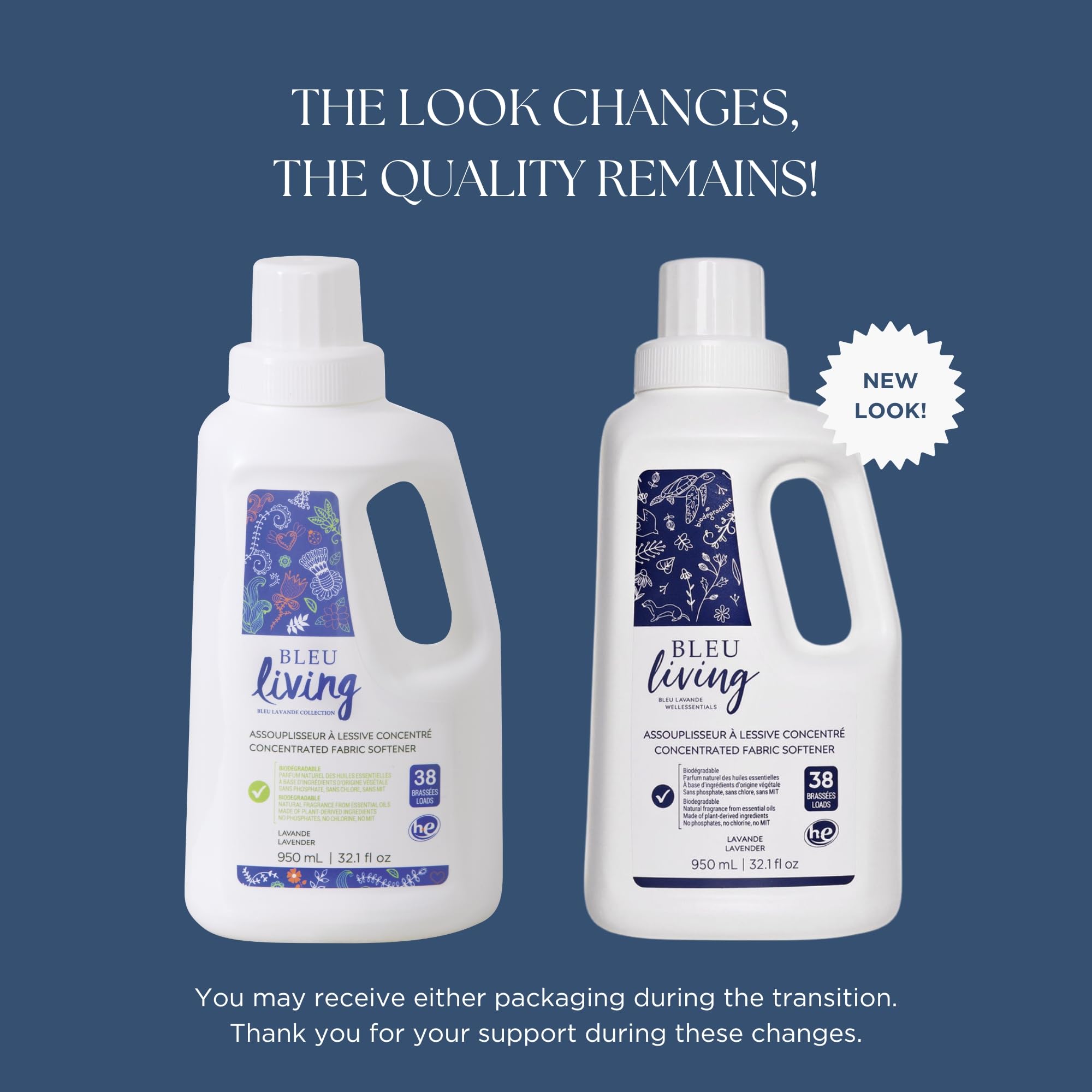 Paquete de 3 suavizantes de telas naturales - Suavizante líquido concentrado de lavanda - Biodegradable, ecológico, hipoalergénico - Sin cloruro y fosfatos - Aromaterapia - (38 2