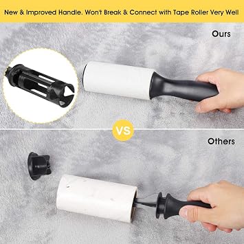 Lint Roller Pet Hair Remover - Sticky Lint Remover Rollers for Clothes Pet Hair Cat 8 Pack