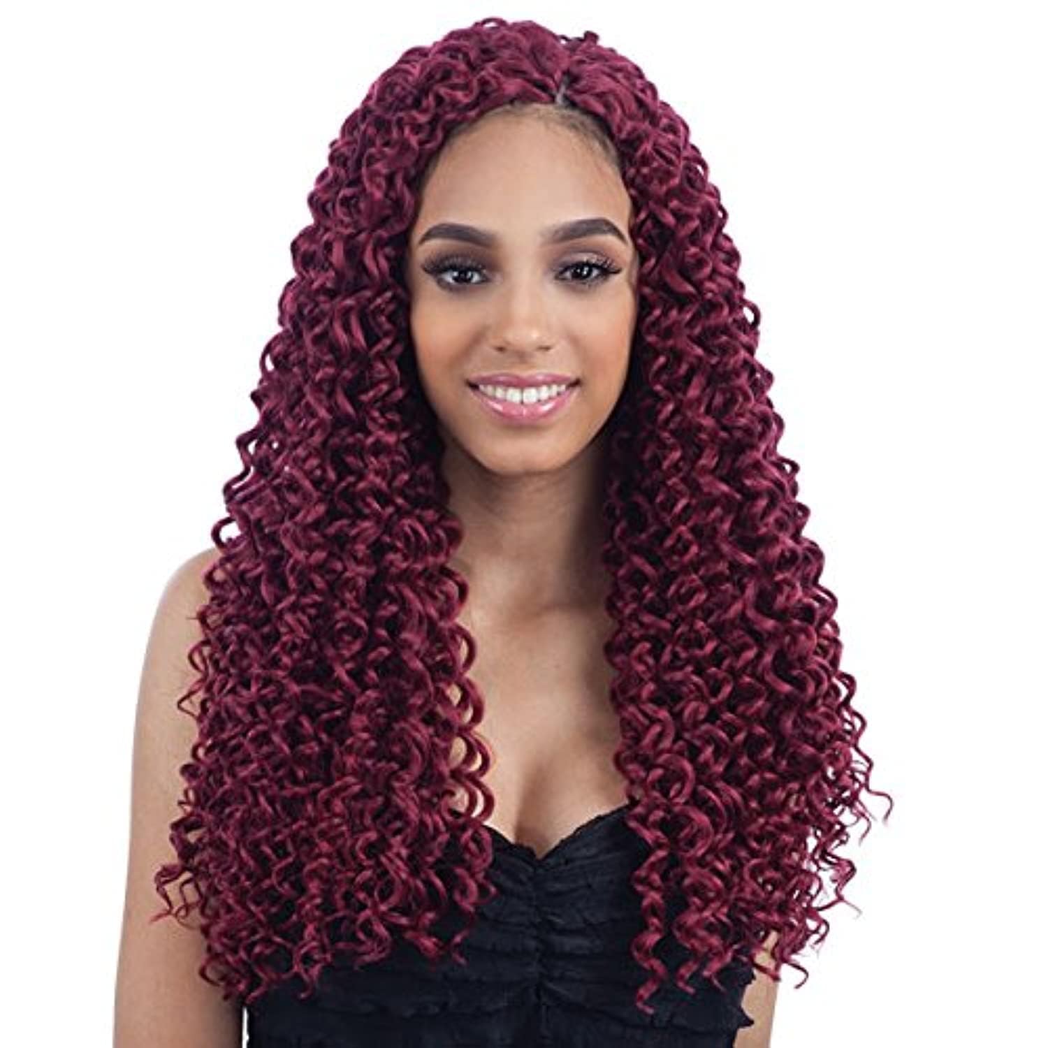 MULTI PACK DEALS! FreeTress Synthetic Hair Crochet Braids Beach Curl 12" (4-PACK, 1B)