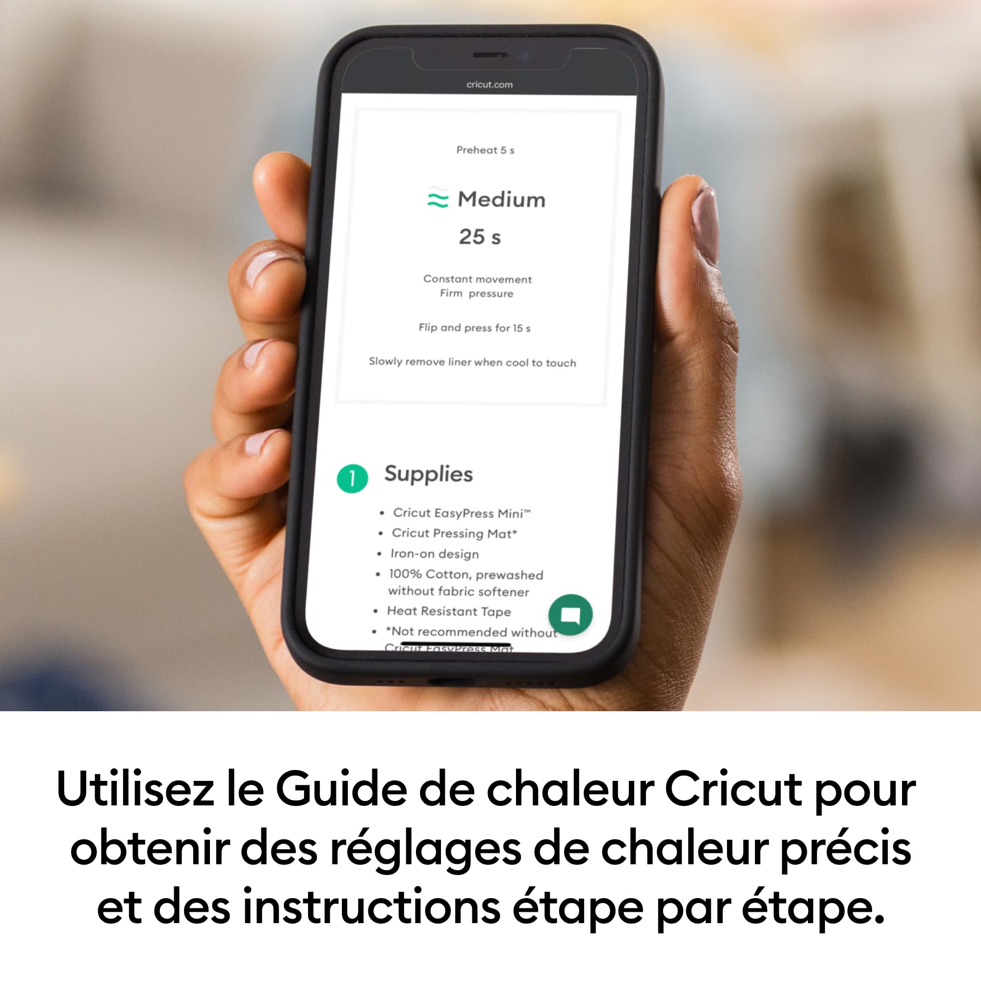 Cricut EasyPress Mini | Presse à chaud compacte pour vinyle thermocollant (HTV), produits Infusible Ink et de sublimation | Bleu zen
