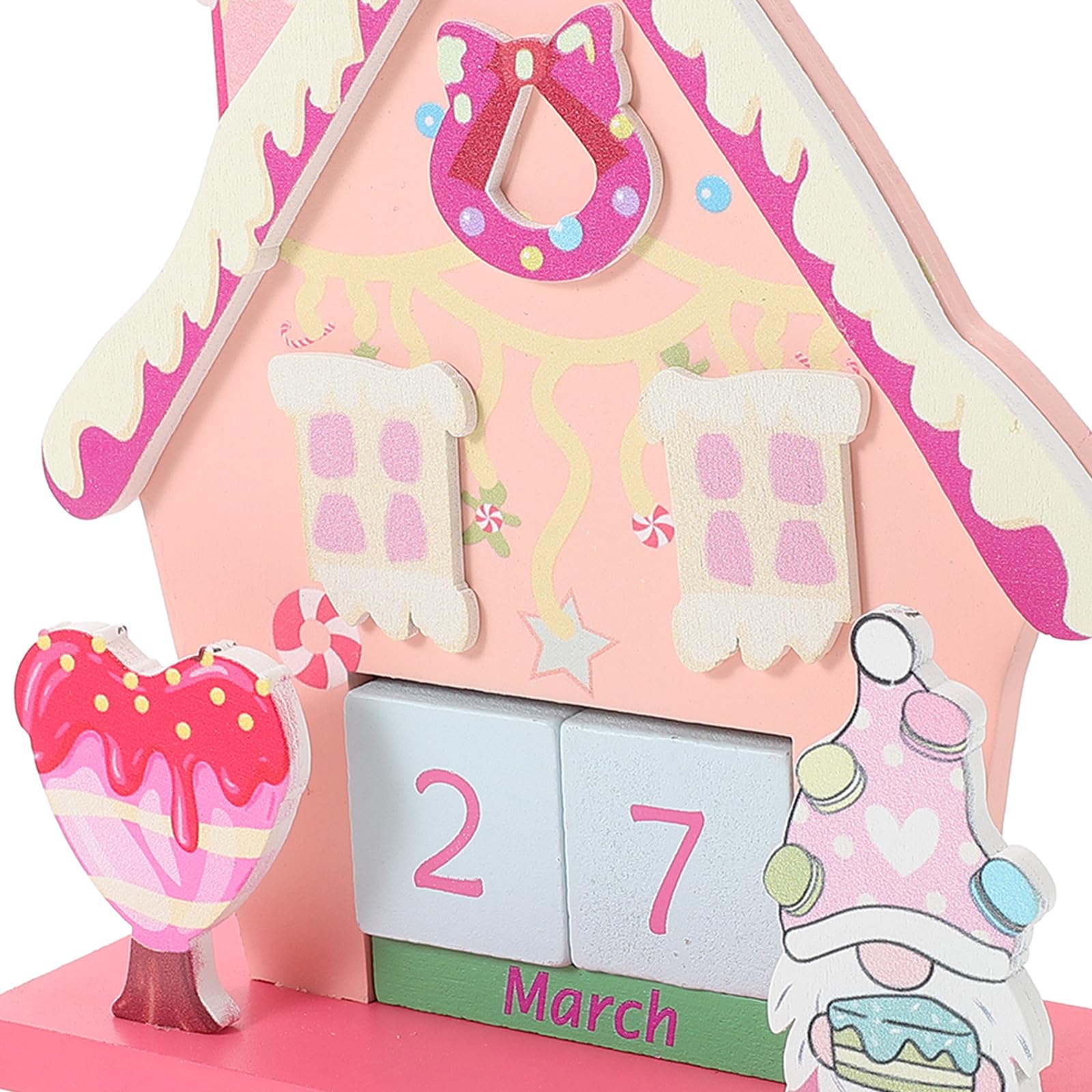 4 Juegos Calendario de Escritorio Perpetuo de Madera, Bloque