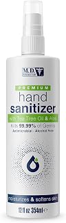M.D. Science Alcohol-Free Hand Sanitizer Spray with Benzalkonium Chloride, Tea Tree Oil & Aloe Vera, 12 Oz.