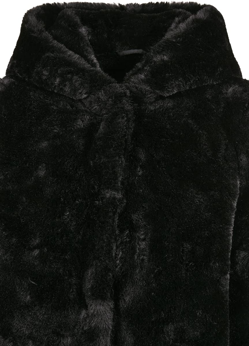 Urban Classics Damen Girls Hooded Teddy Coat