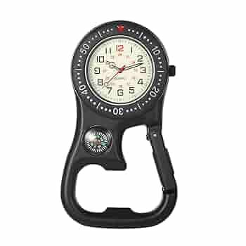 Orologio Da Tasca Con Moschettone E Bussola - Per Outdoor, Arrampicata E Lavoro - Foto 12