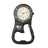 Lancardo Clip On Quartz Watch for Men and Women Glow in The Dark Backpack Buckle Belt Fob Watch for Doctors Nurses Chefs Hiking or Climbing