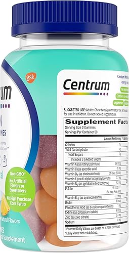 Miniatura 15 de Centrum Men's Multivitamin Gummies, Immune, Energy, Healthy Appearance Support, 100 Count, 50 Day Supply