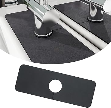 Sink Splash Guard,Absorbent Washable Splash Guard for Kitchen and Bathroom Sink Countertop,Drying Mat for Kitchen Counter
