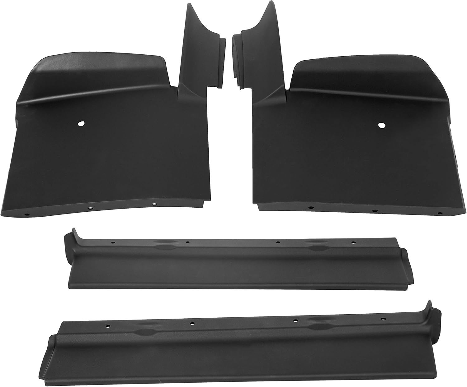 ECOTRIC Front Bumper Fillers ABS Plastic Compatible with 1979-1985 Cadillac ElDorado Black (Set of 4 PCS)