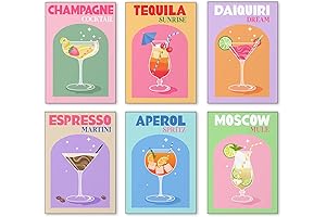 XINTANG Retro Bar Cart Posters
