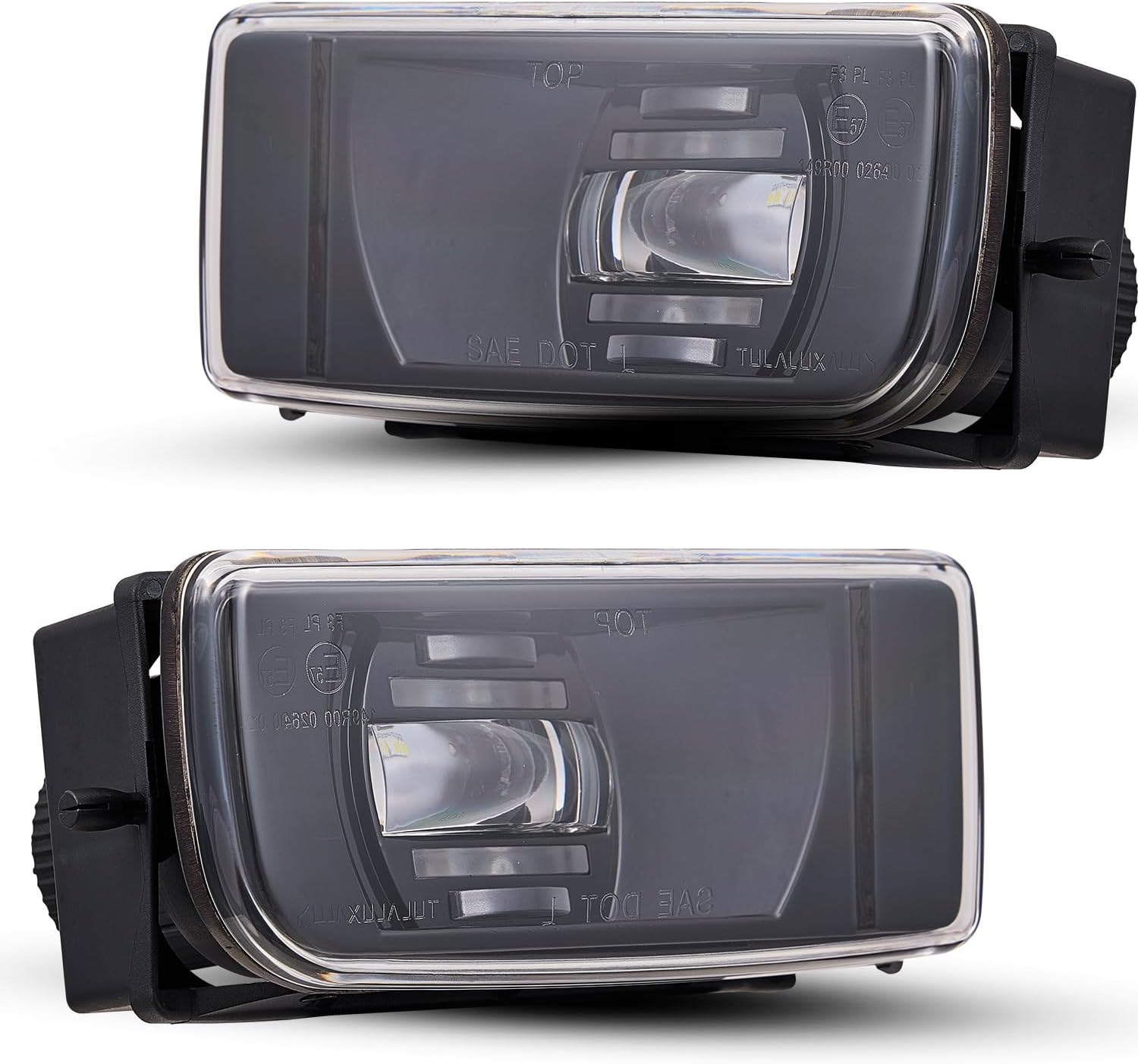 BMW E36 Fog Lights 1992-1999 3 Series M3 318i 320i 323i 325i 328i - Smoke Glass Pair with H1 Bulbs OEM Style