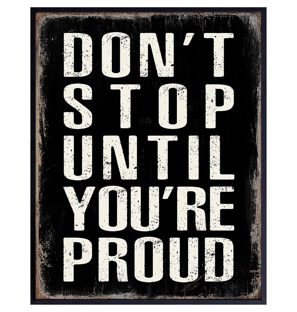 Motivational Quotes Wall Decor 11x14 - Motivation Quote - Classroom, Home Office Decor - positive Sayings - Entrepreneur Gifts - Inspiring Wall Art - Gym poster - Inspirational Gifts for Men, Women