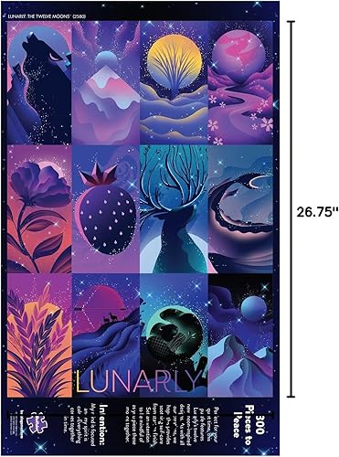 Miniatura 7 de Buffalo Games - Lunarly Las doce lunas - Rompecabezas de 300 piezas grandes