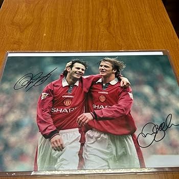 Amazon.co.jp: ディビッド ベッカム & ライアン ギグス 直筆