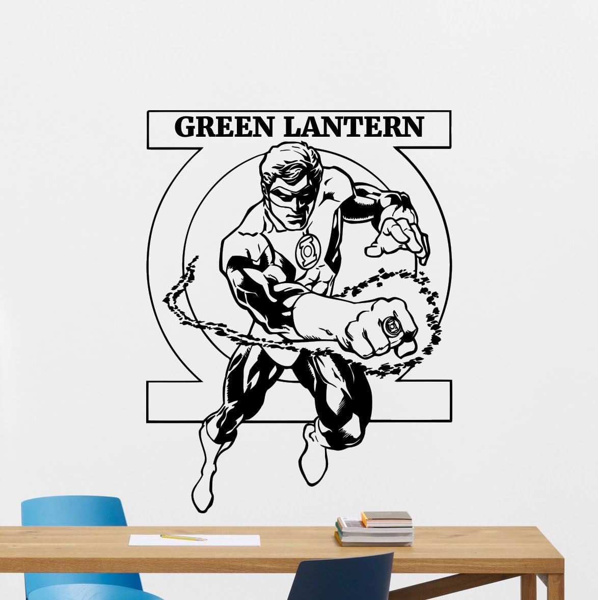 Green Lantern Wall Decal Marvel Comics Superhero Cartoon