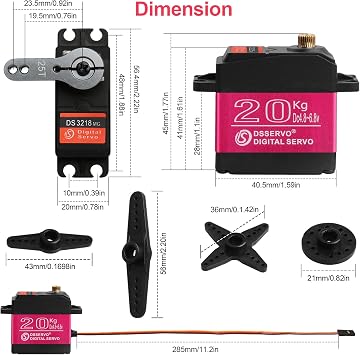 20KG Waterproof Metal Gear RC Servo, 270
