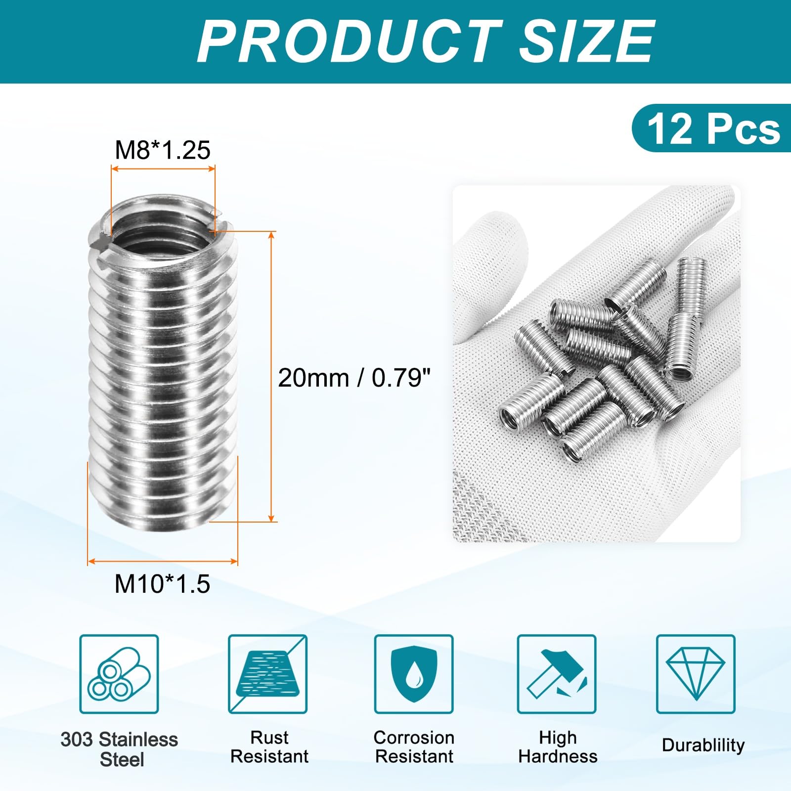 PATIKIL Thread Adapters Sleeve Reducing Nut - Image 2