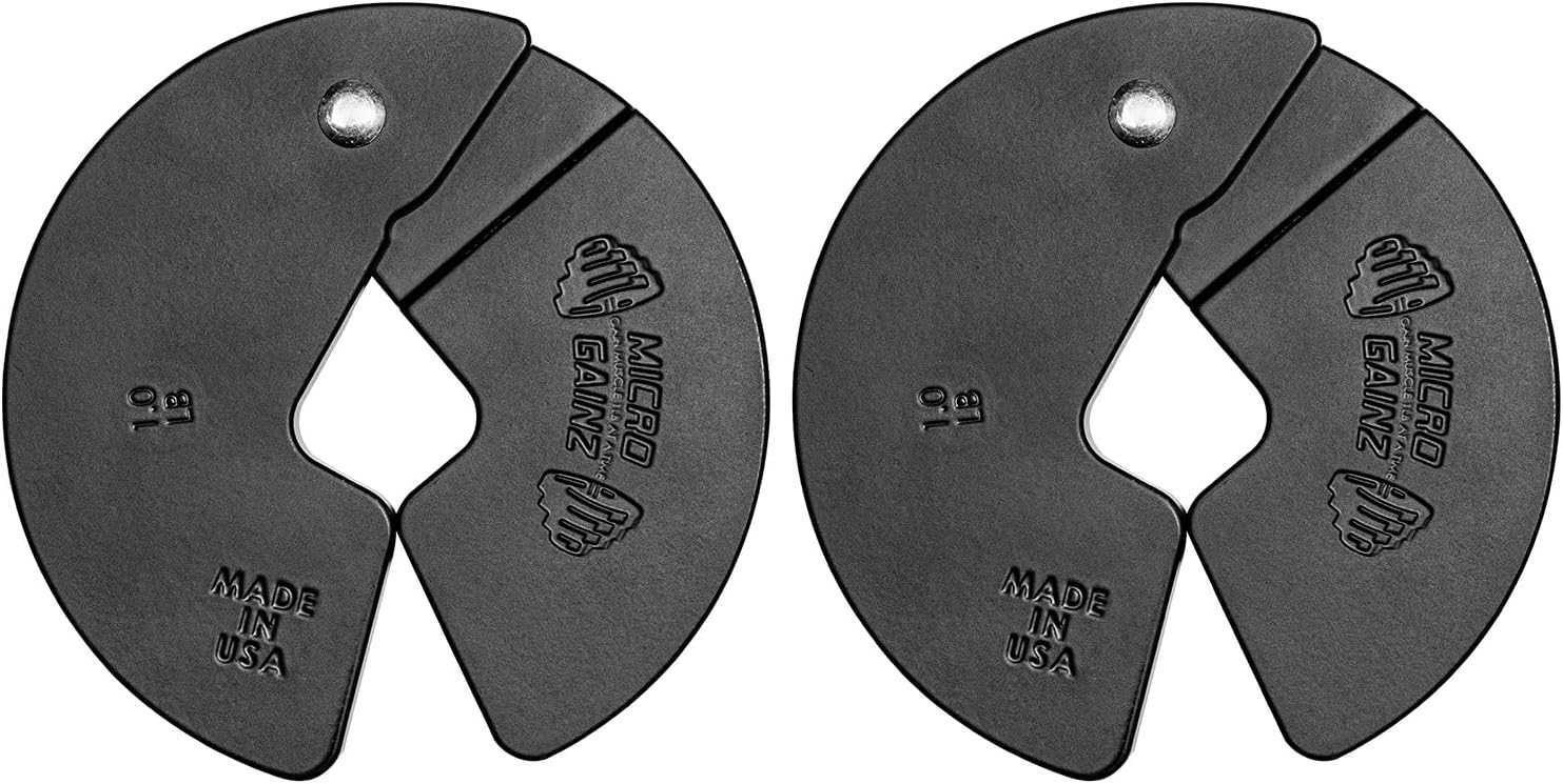 Micro Gainz NEW 1LB Dumbbell Fractional Weight Plates 2 or 4 Piece- Designed for Dumbbell Training and Micro Loading, Made in USA