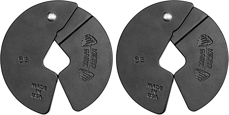 Micro Gainz NEW 1LB Dumbbell Fractional Weight Plates 2 or 4 Piece- Designed for Dumbbell Training and Micro Loading, Made in USA