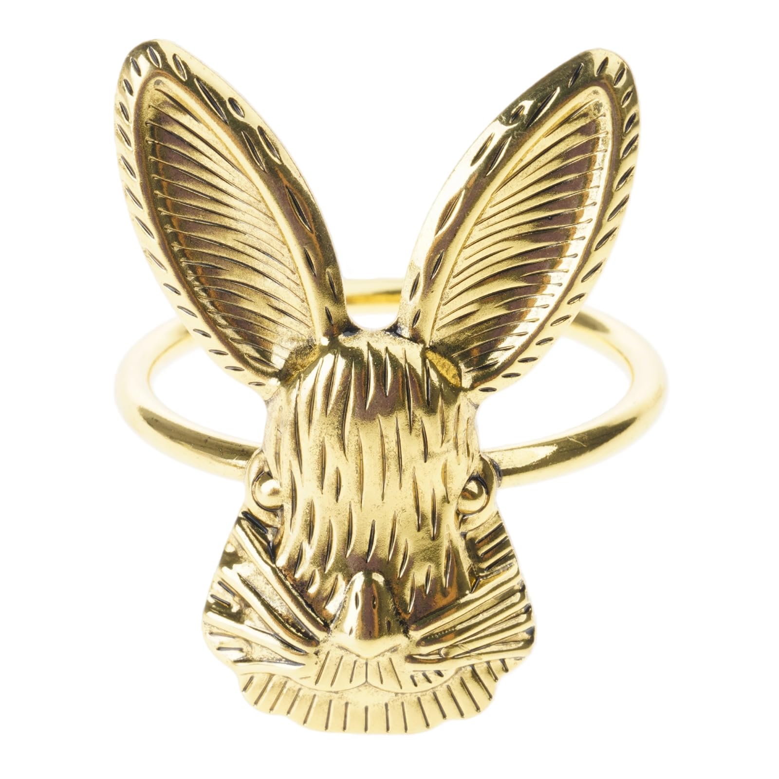 Buxuaaaa Alloy Hare Napkin Rings 2 Colors Choose for Wedding Bridal Shower Tea Birthday Dinner Tables Setting Decoration Napkin Buckles