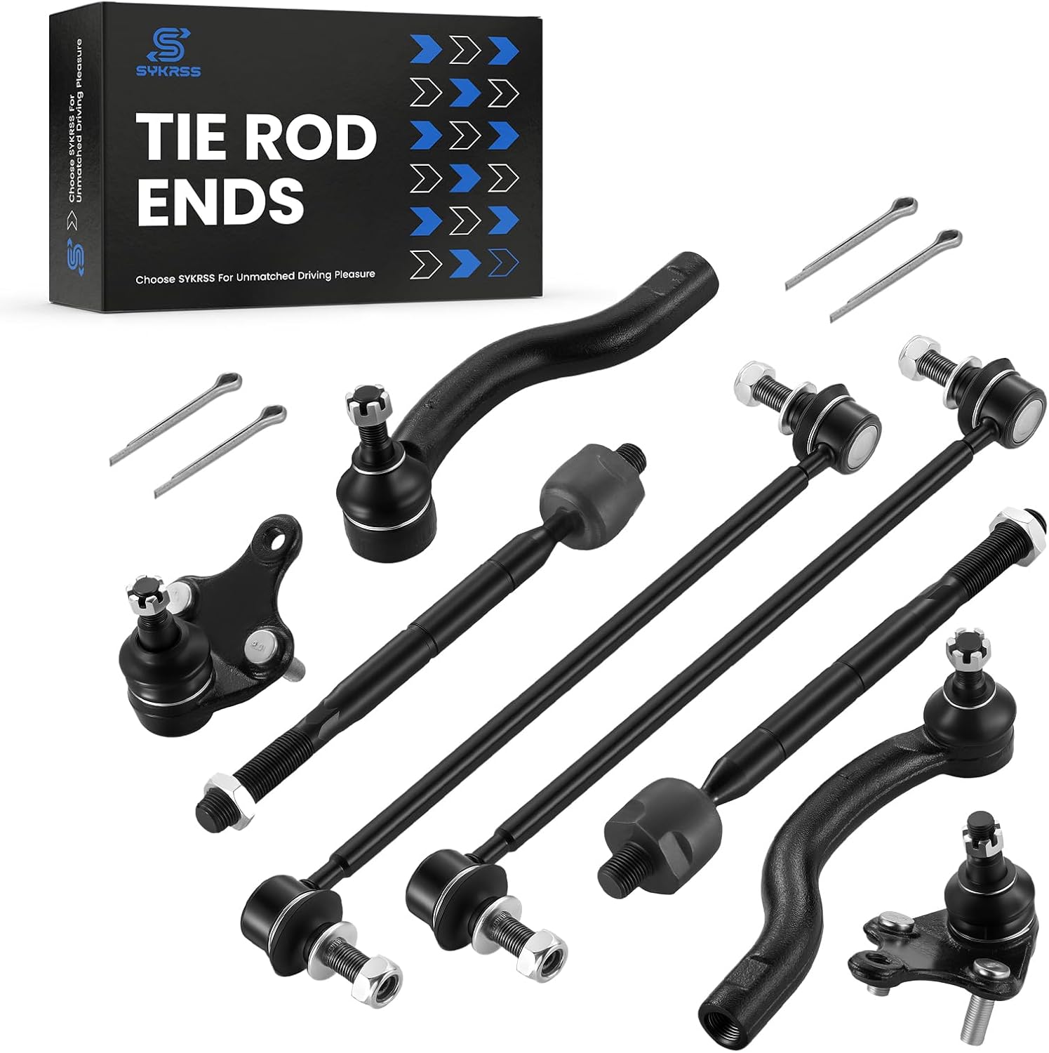 8-PC Steering Suspension Kits Compatible with Toyota RAV4 2006-2018,2xOuter tie rod ES800053 ES800054,2xInner tie rod EV800328,2xBall Joint K500062,2xStabilizer Bar Link K750043
