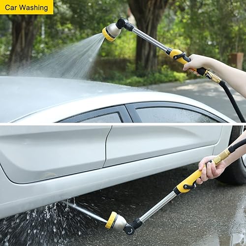 Miniatura 8 de FANHAO Varita de riego de jardín de 16 pulgadas+boquilla de manguera de metal resistente de alta presión