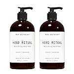 Muse Apothecary Hand Ritual - Aromatic and Nourishing Hand Soap, Infused with Natural Aromatherapy Essential Oils - USDA Certified Biobased - 16 oz, Coconut + Sandalwood, 2 Pack
