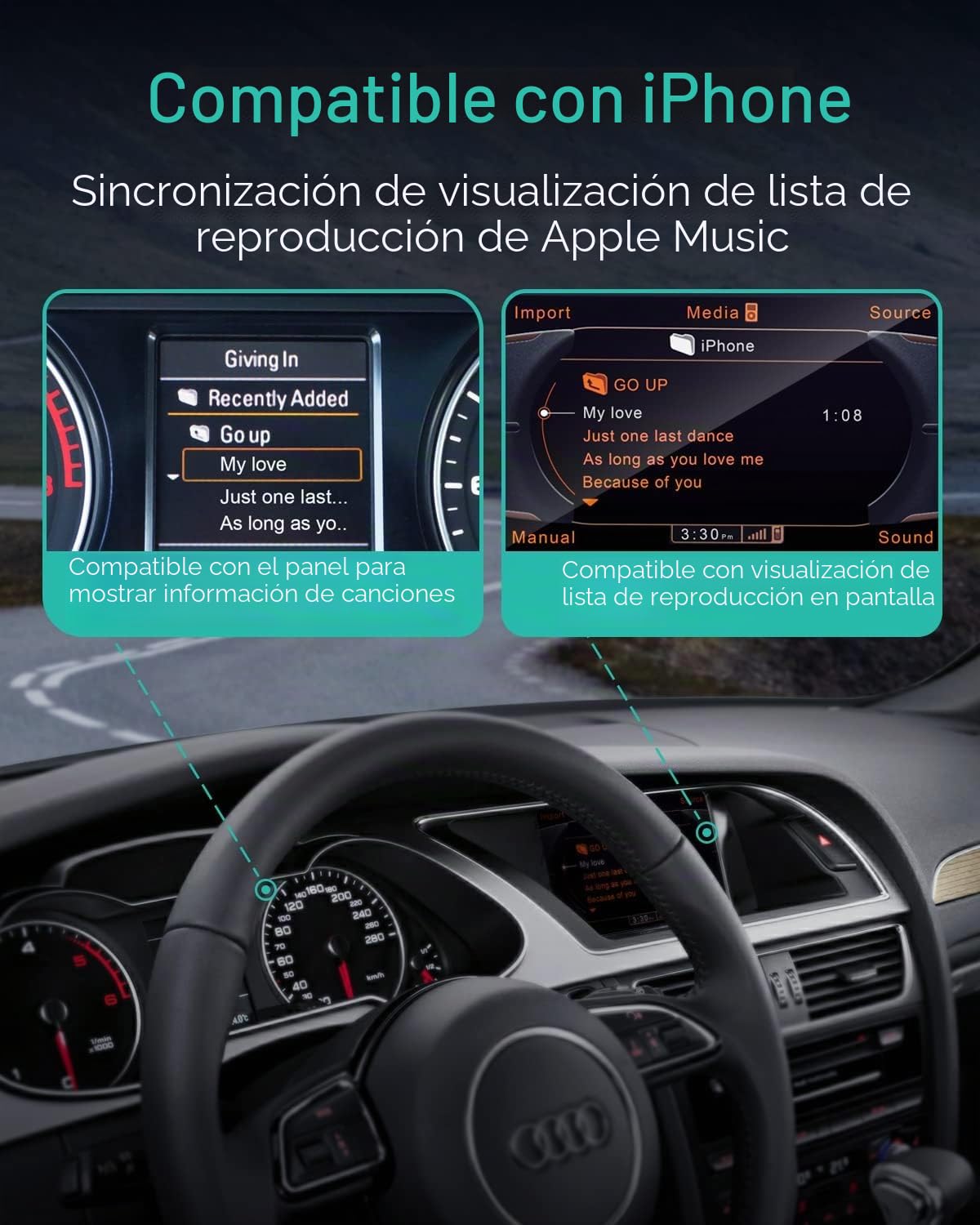 Adaptador Bluetooth para Coche Audi (2006-2009) con Interfaz AMI, Sistema MMI 2G, Kits Bluetooth para Coche con Sonido HD(Audi2G(2006-2009 Year Audi MMI 2G))