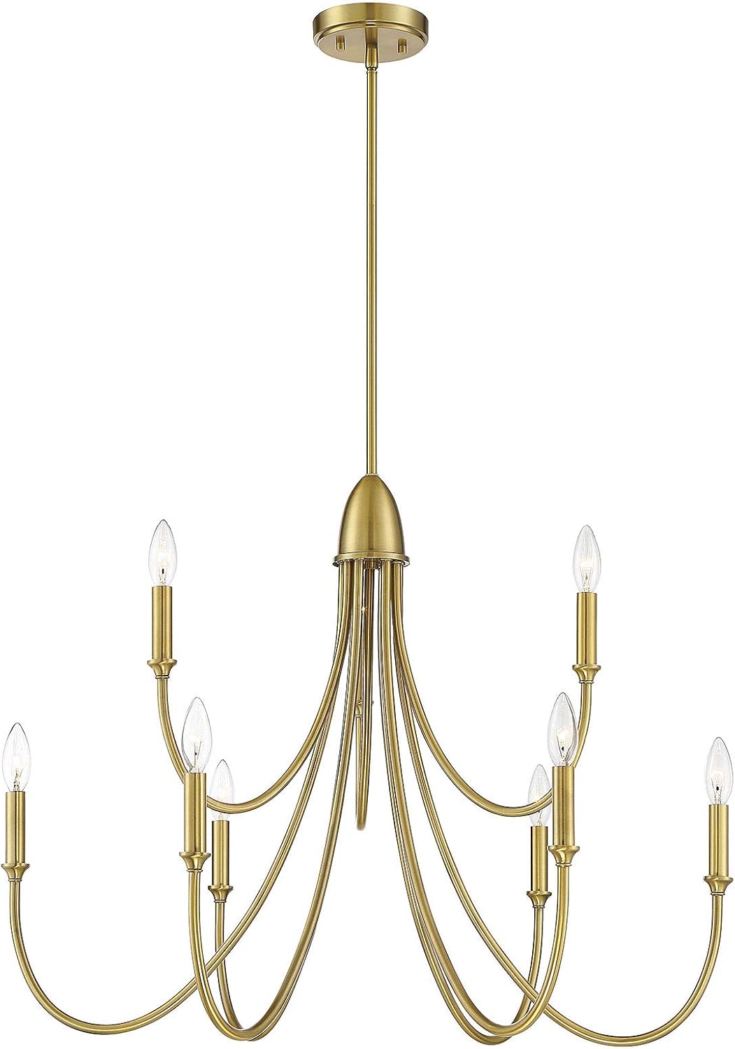 Savoy Essentials 1-2541-9-322 Cameron Chandelier, 9-Light 360 Total Watts, Warm Brass