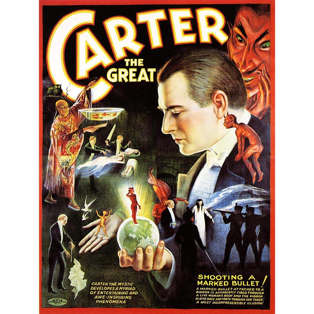 Wee Blue Coo Advertising Theatre Stage Magician Carter Great Art Print Poster Wall Decor 12X16 Inch