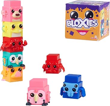 Simba Toys Bloxies Action Figure Series II 1 Piece - Stacking and Collecting, Funny Motion Effect, 4.5 cm, Random Selection, Toy From 3 Years
