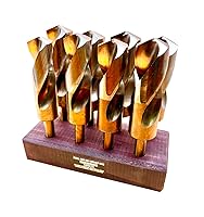 Vista 3 de Drill Hog 8 Pc Jumbo Cobalt M42 Silver & Deming Drill Bit Set