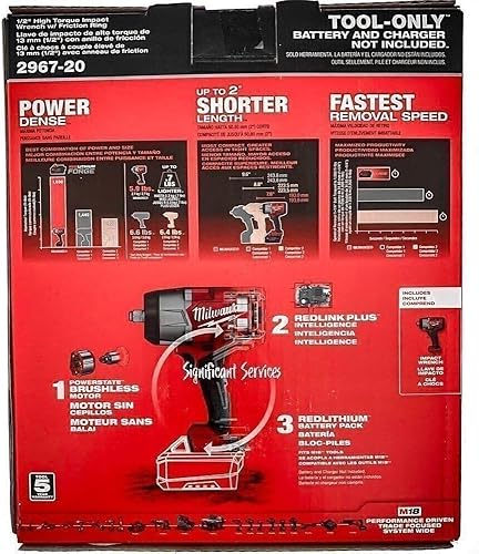 Miniatura 3 de Milwaukee 2967-20 M18 FUEL 18V 12 in Llave de impacto de alto par