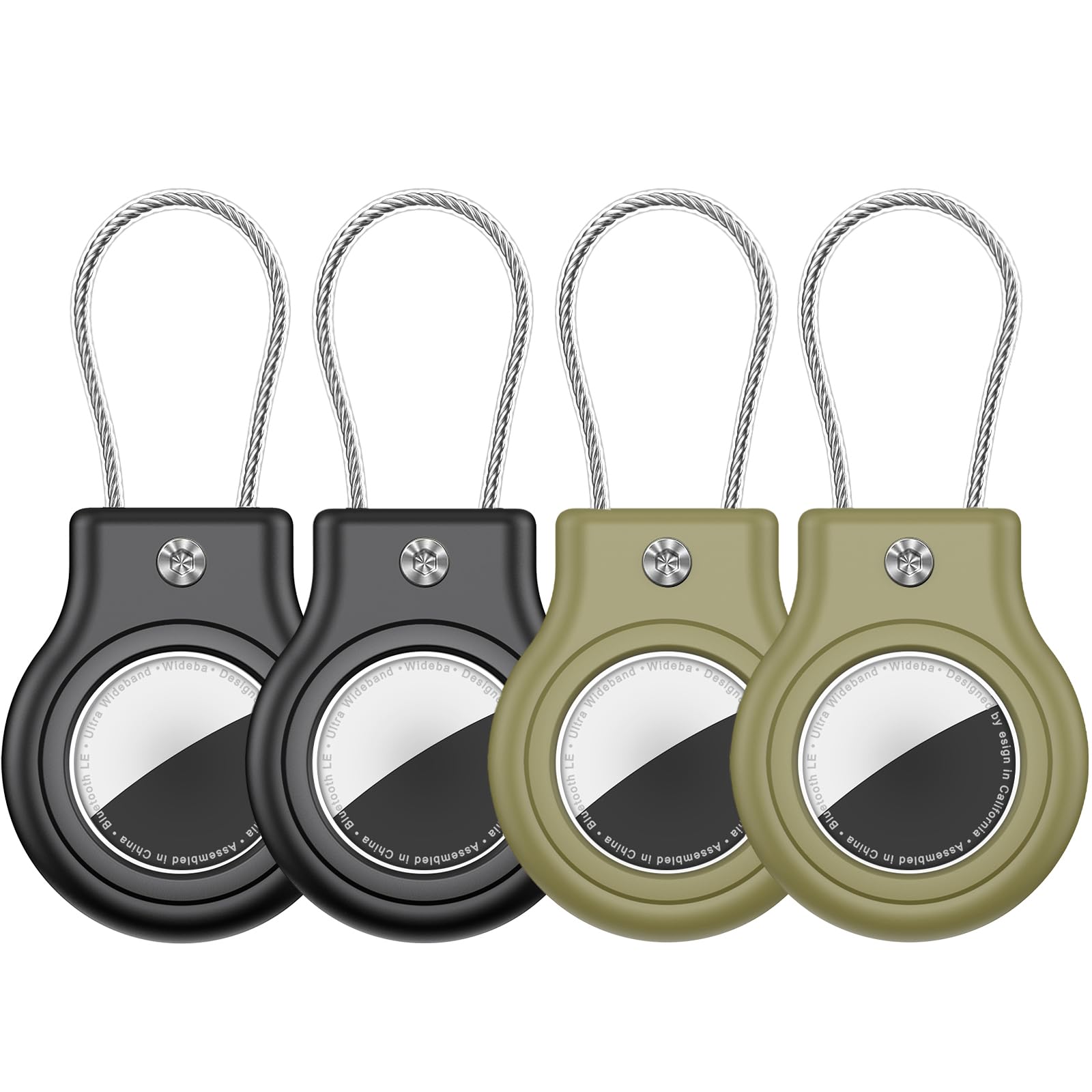 Waterproof Airtag Holder,4 Pack Airtag Case with Secure Lock,Airtags Keychain for Apple Air tags,Anti-Lost Protective Case Air tag Accessories for GPS