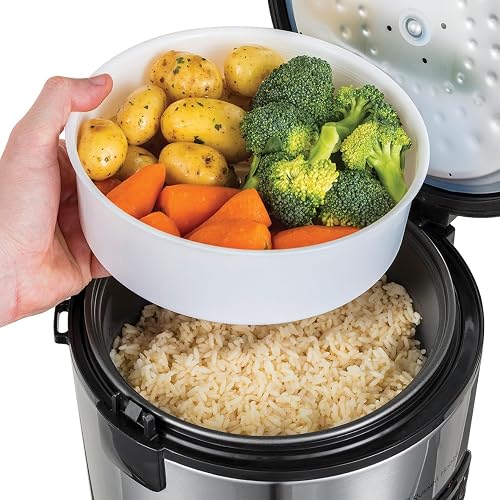 Russell Hobbs Rice Cooker [2-in-1 - Simple & Fast] Classic (1.2L, Steamer Basket, Lockable Lid, Auto Warm, Removable Non-Stick Bowl) 27080-56 (Amazon Exclusive) - 7
