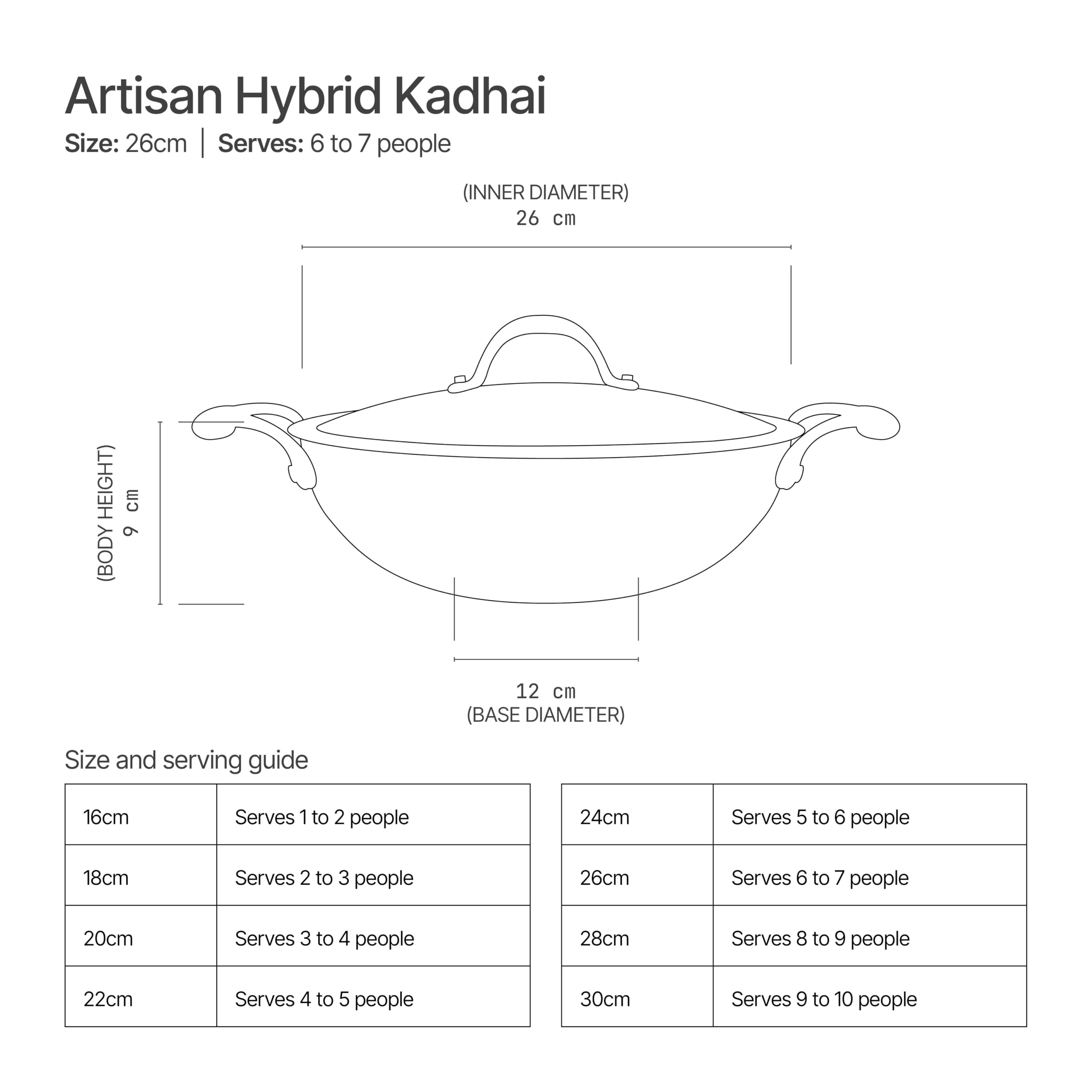 Stahl Hybrid Kadai - 3.3L Triply Cookware -4