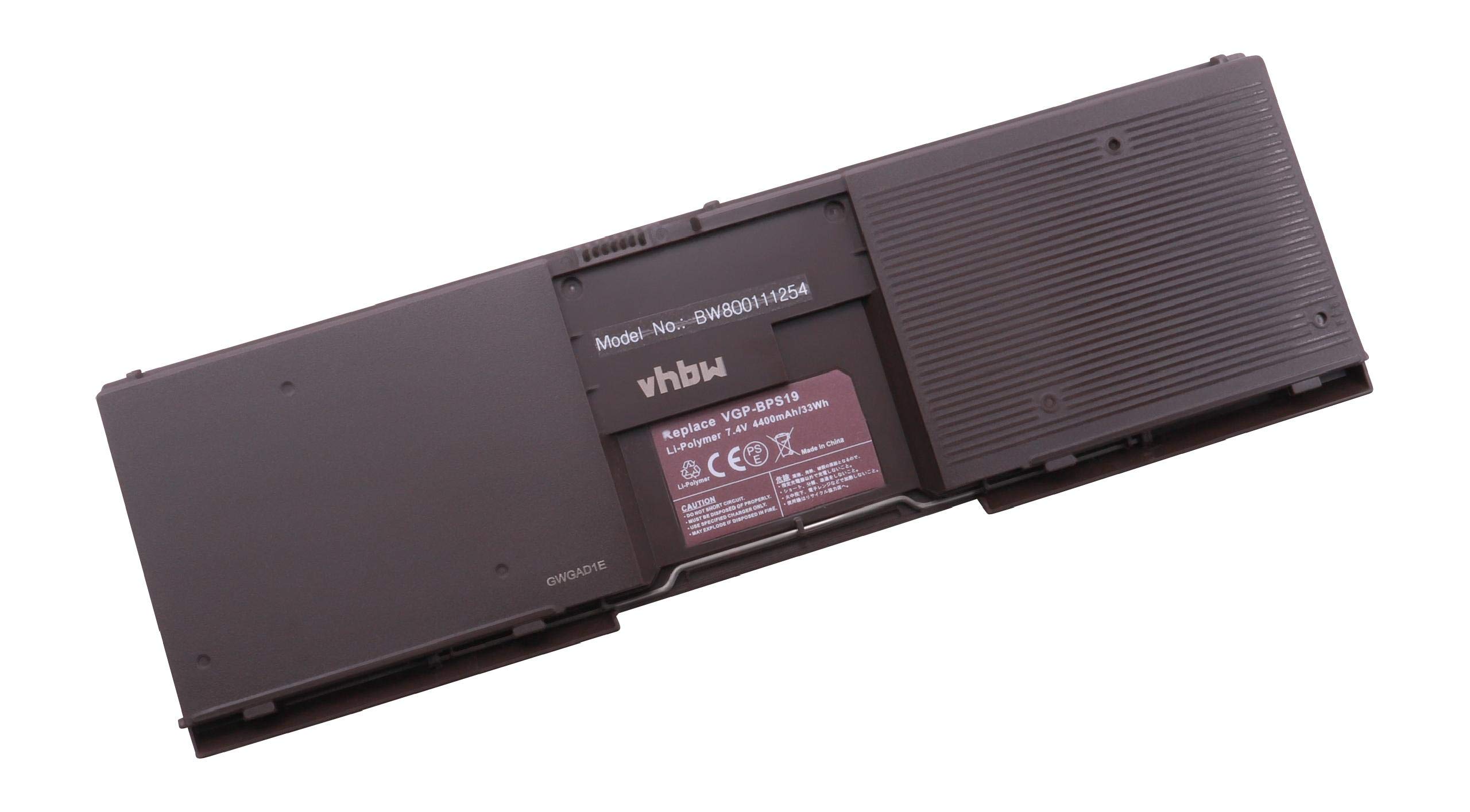 vhbw Zamiennik baterii do Sony VGP-BPS19, VGP-BPL19 do laptopa (4400 mAh, 7,4 V, Li-Polymer) - infochip