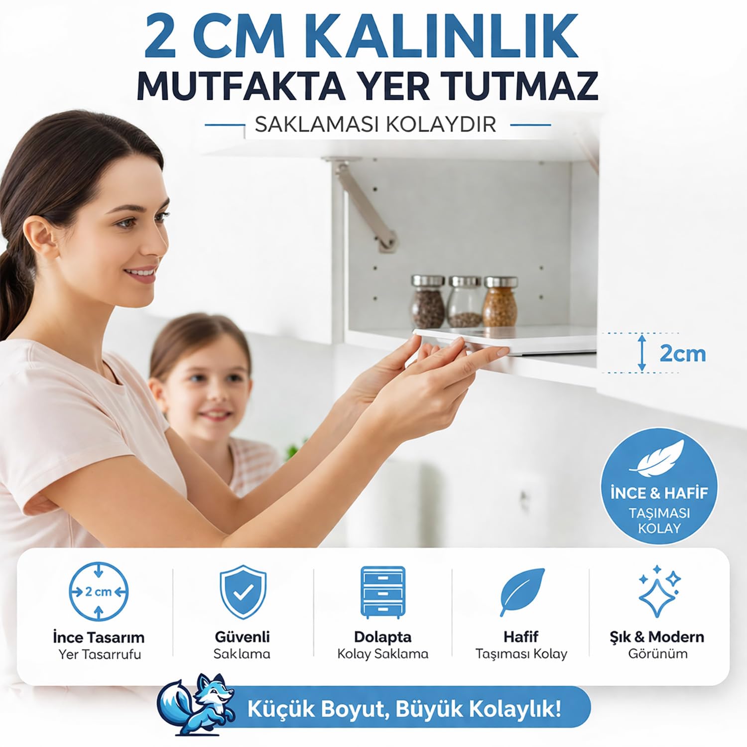 Bluefox Topaz Premium Dijital Mutfak Tartısı 10kg | Temperli Beyaz Cam, Geniş LCD Ekran, Yüksek Hassasiyet Sensör | Şık ve Dayanıklı Tasarım | Geniş yüzey 23x16cm