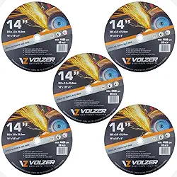 Volzer, Kit 5 Discos de Corte Policorte Volzer Aço Inox 14 Pol x 3mm x 1 Pol 5326