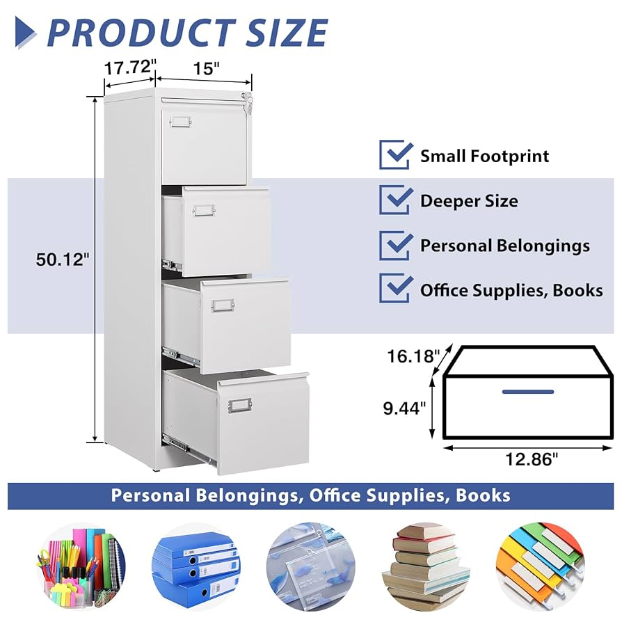 Amazon.co.jp: Anxxsu 4段引き出しファイルキャビネット ホーム