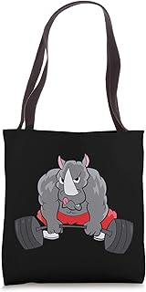 Rhino Weightlifting Gym Rhinoceros Powerlifting Rhino Tote Bag