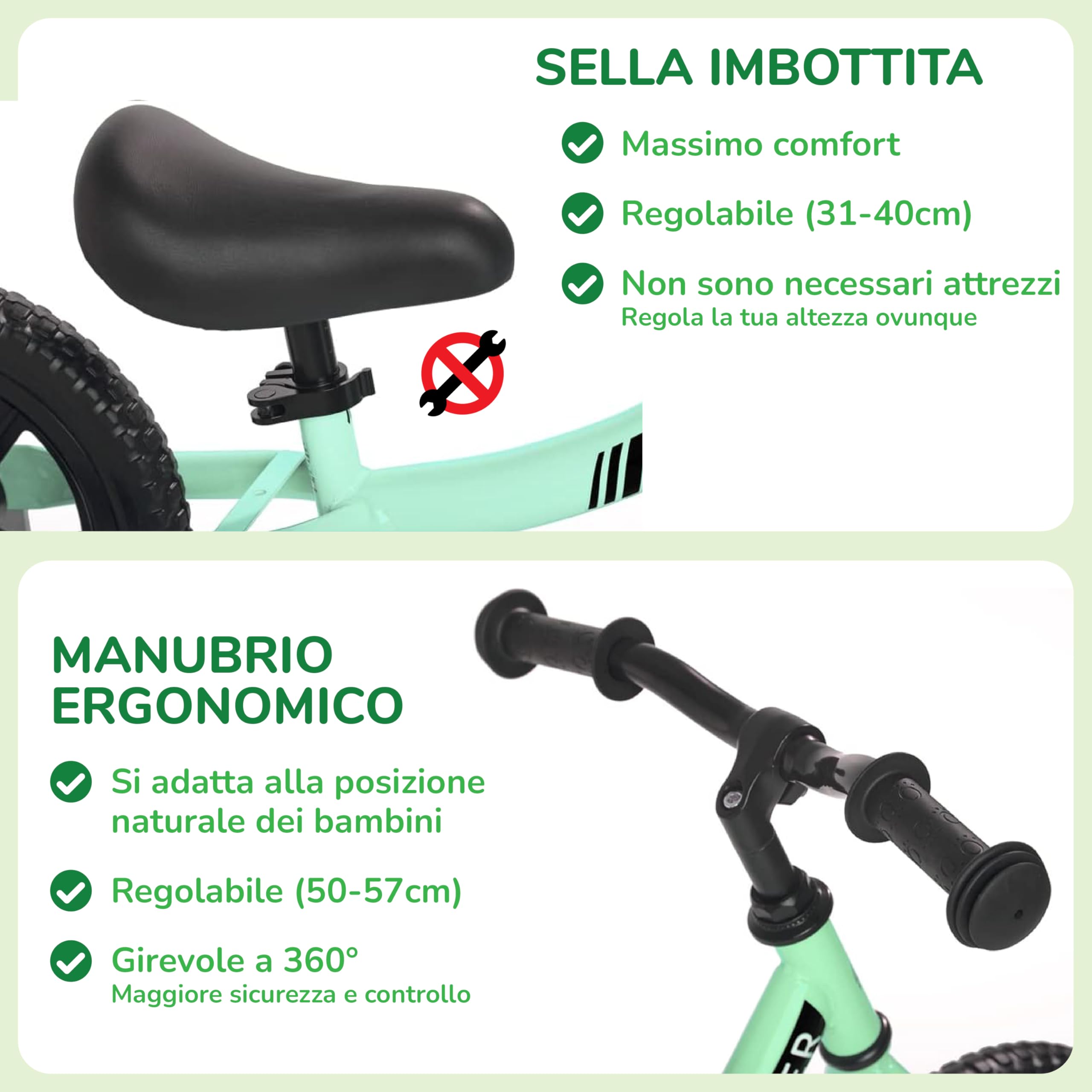 Sawyer Bikes - Biciclette Senza Pedali Ultraleggera – Bambini 2, 3, 4 e 5