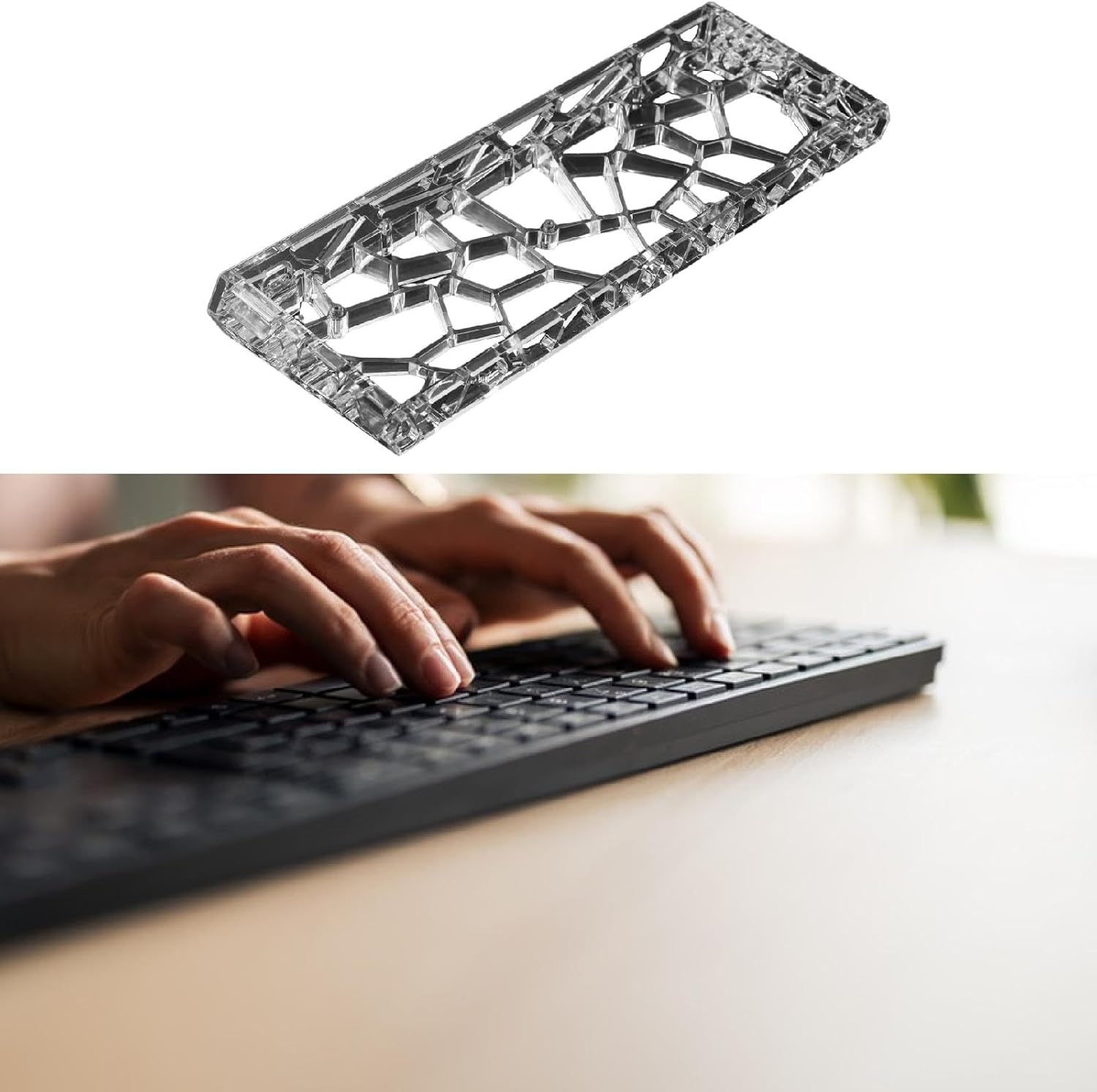 Mechanical Hollow Keyboard Case Lightweight Easy Installation Accessories Parts Versatile Stylish Decorative Keyboard Shell, Clear