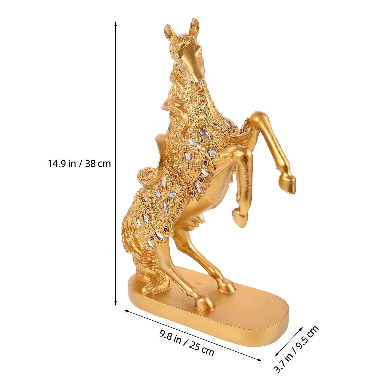 Statuetta Decorativa di Cavallo in Resina, Statua da Tavolo
