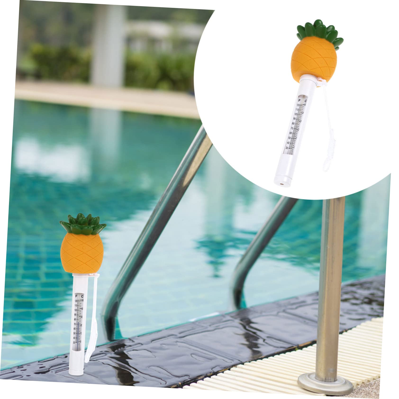 2 Pièces Thermomètre Flottant de Ananas Mesure Précise de Température pour Étang Aquarium Thermomètre Étanche