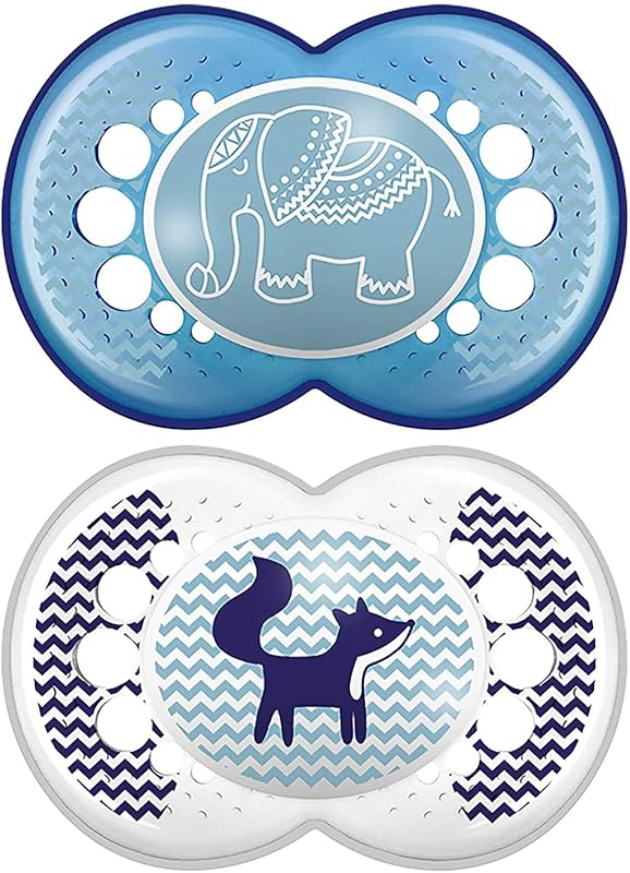 MAM Original, Nipple Shape Helps Promote Healthy Oral Development, 2 Pack, 16+ Months, Elephant