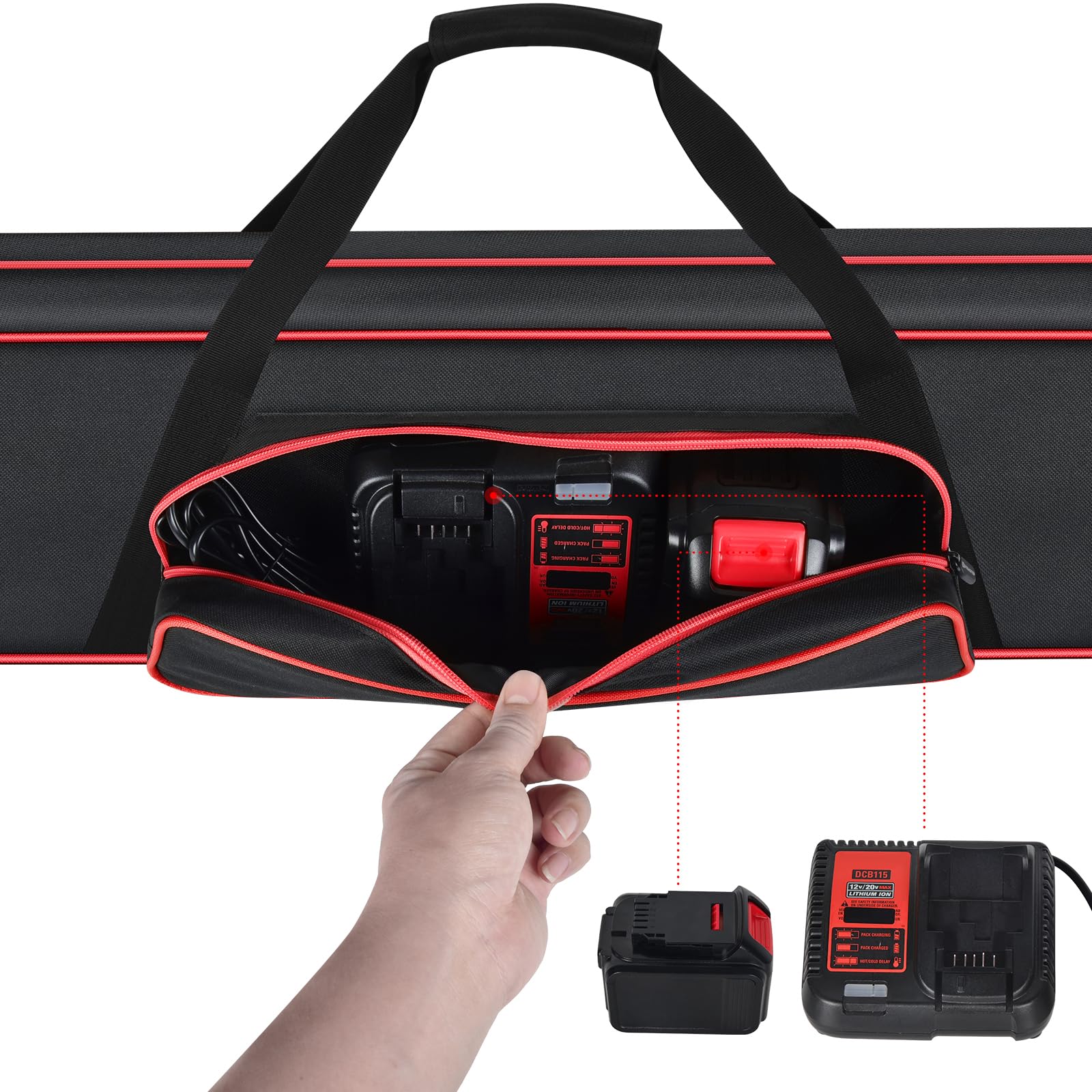 Estuche blando para sierra de poste (solo caja) (rojo)