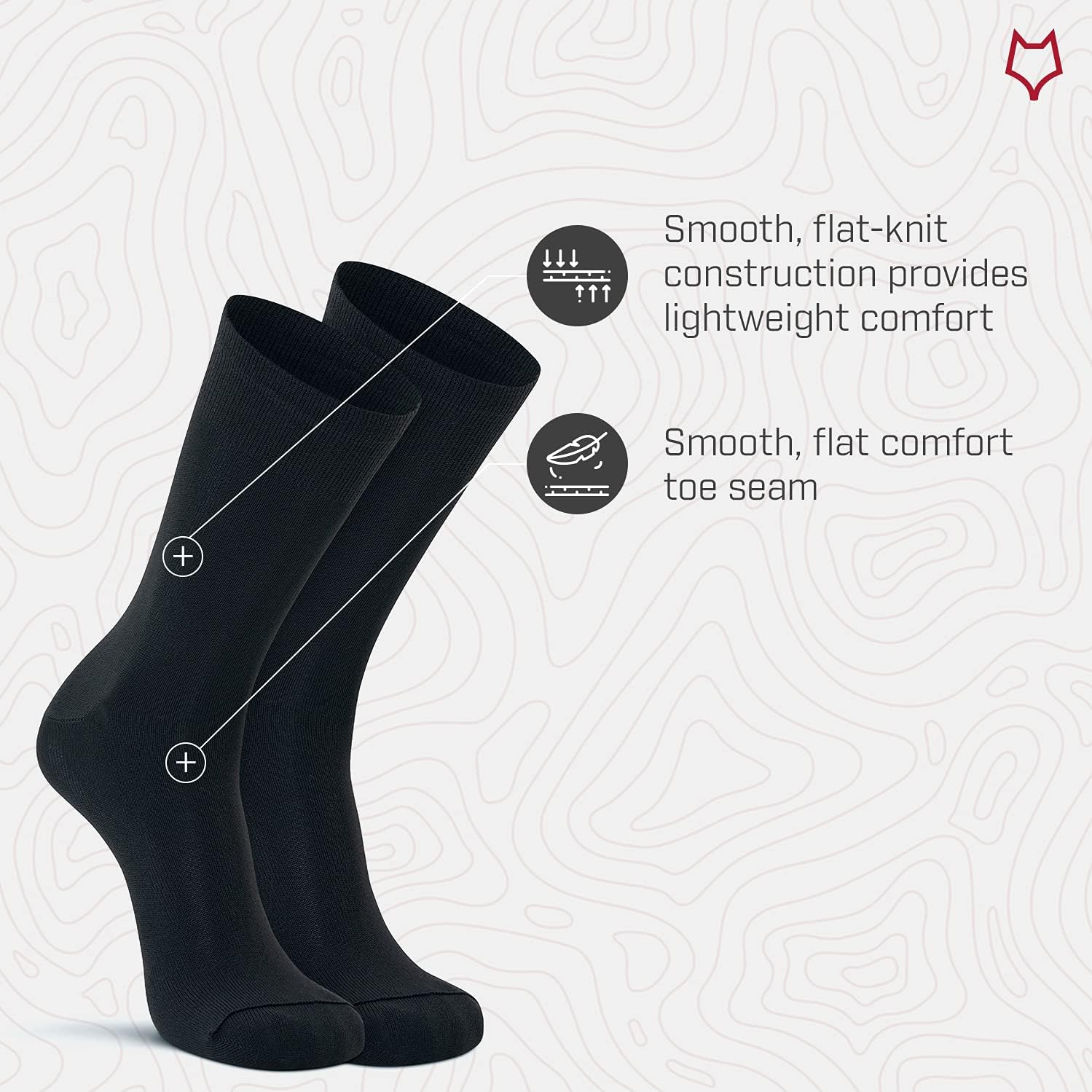 Miniatura 3 de FoxRiver mens Wick Dry Auras Ultra-lightweight Liner Crew Socks