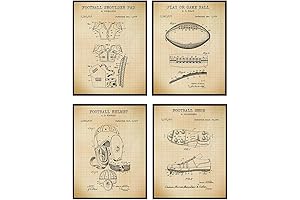 Chic Football Wall Art Prints - Enhance Your Space with Vintage Artistic Charm