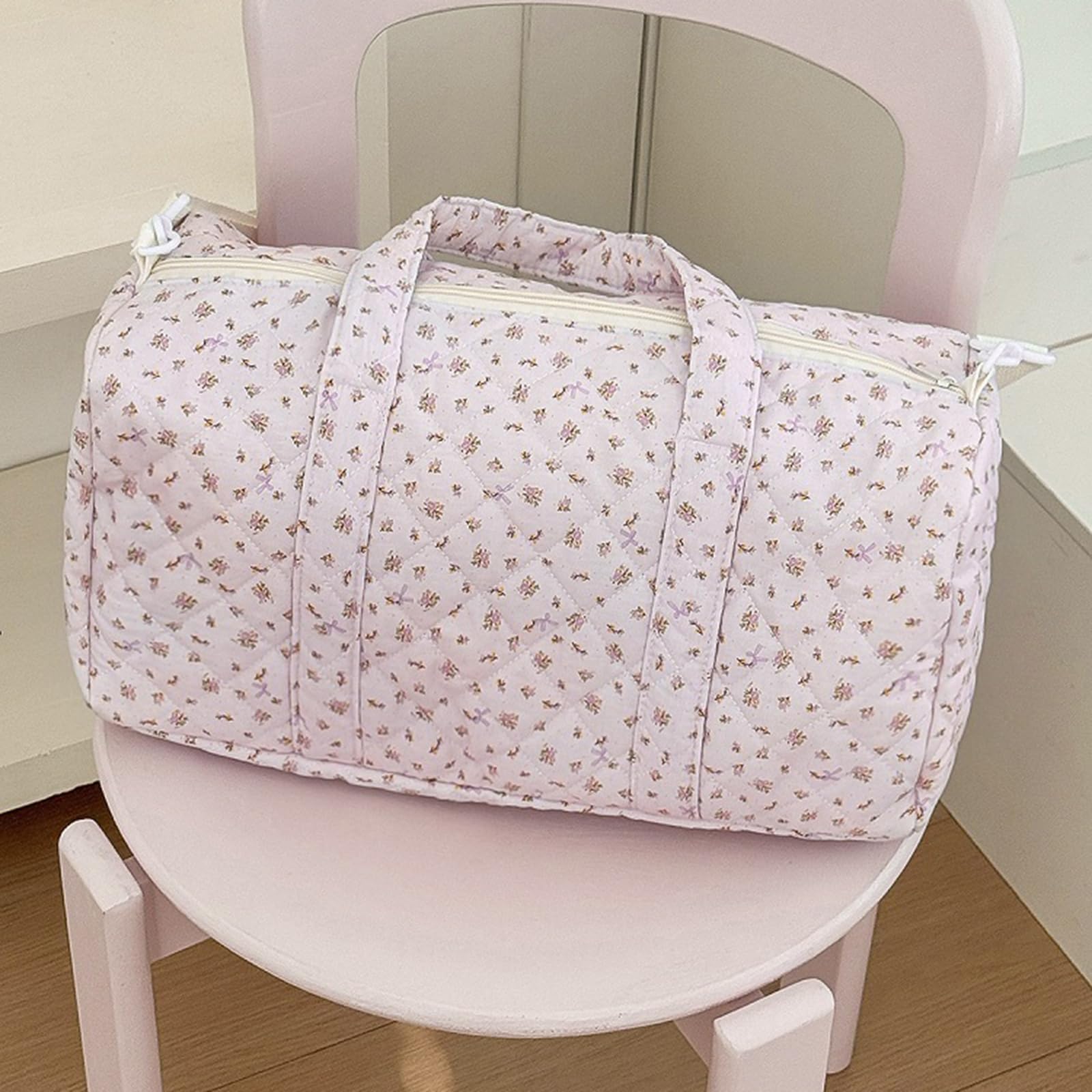 Quilted Floral lekka damska torba podróżna z dużym