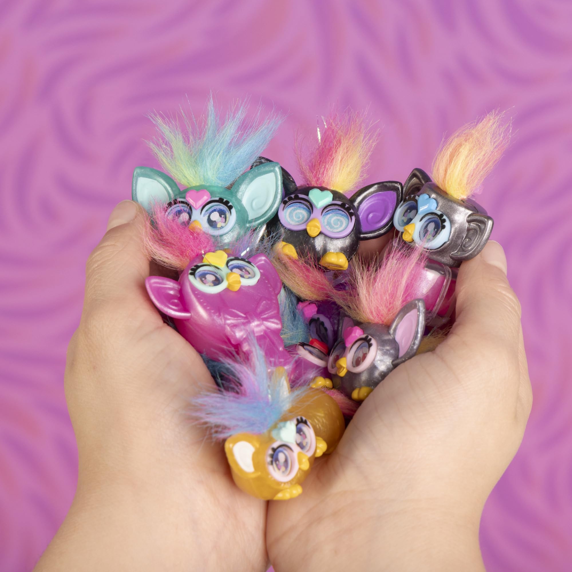 Wielopak 12 miniaturowych figurek-niespodzianek Furby z motywami mody, zabawki kolekcjonerskie o wysokości 2,54 cm dla dzieci w wieku od 5 lat, seria 2